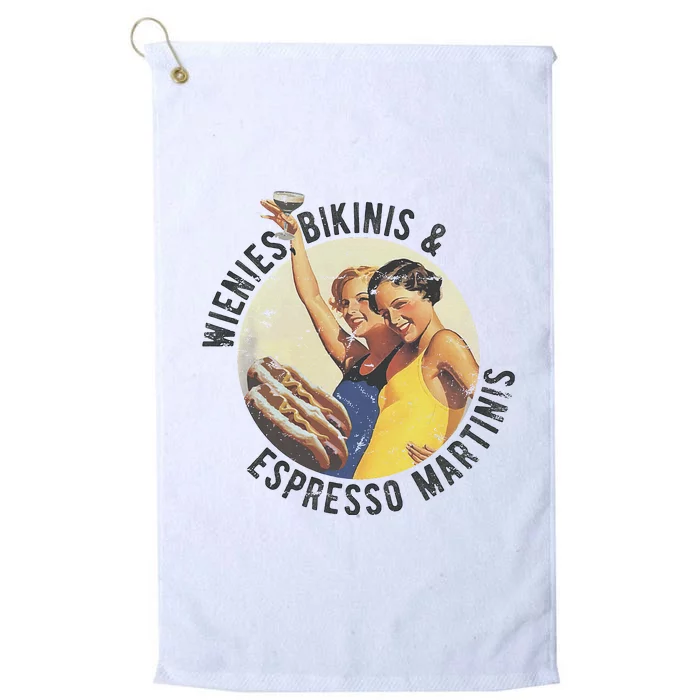 Summer Essentials Wienies Bikinis Espresso Martinis Platinum Collection Golf Towel