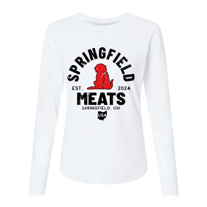 Springfield Eat What TheyRe Eating Dogs Cats Pets Trump Womens Cotton Relaxed Long Sleeve T-Shirt