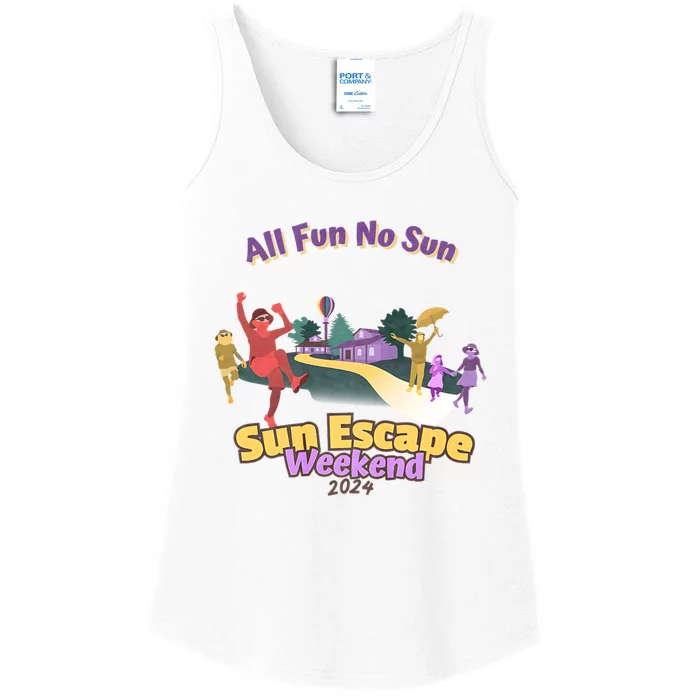 Sun Escape Weekend 2024 Front & Back Ladies Essential Tank