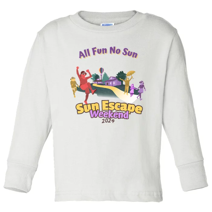 Sun Escape Weekend 2024 Front & Back Toddler Long Sleeve Shirt