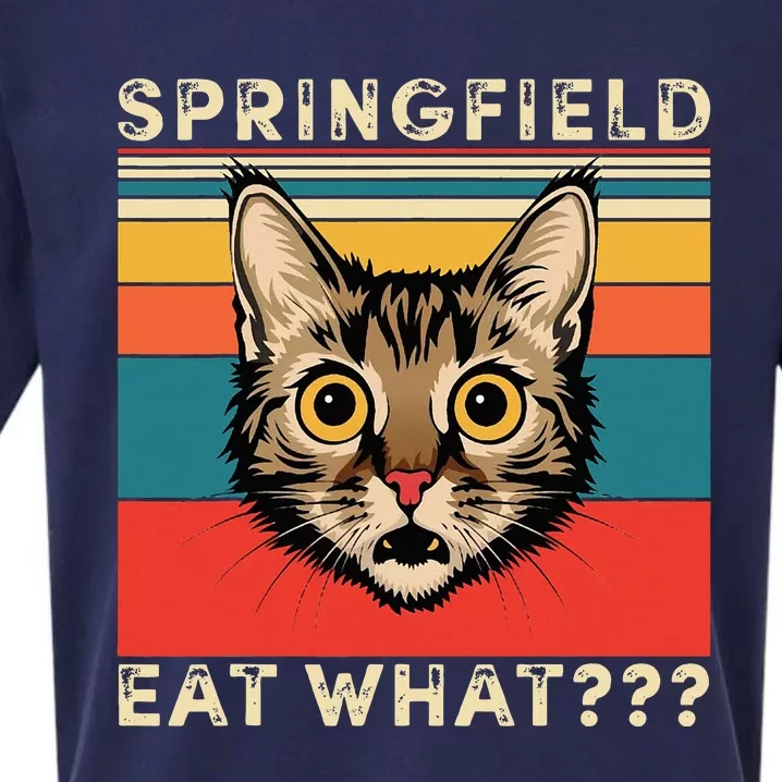 Springfield Eat What TheyRe Eating Dogs Cats Pets Trump Sueded Cloud Jersey T-Shirt