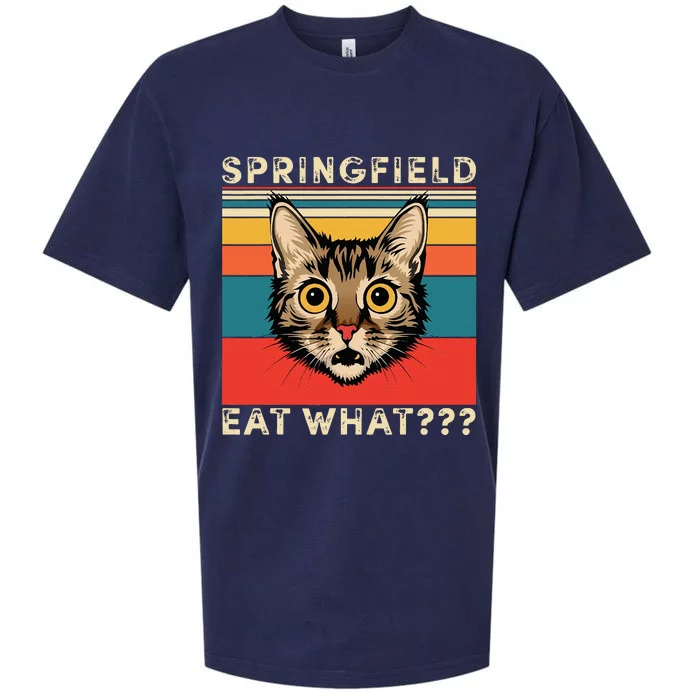 Springfield Eat What TheyRe Eating Dogs Cats Pets Trump Sueded Cloud Jersey T-Shirt