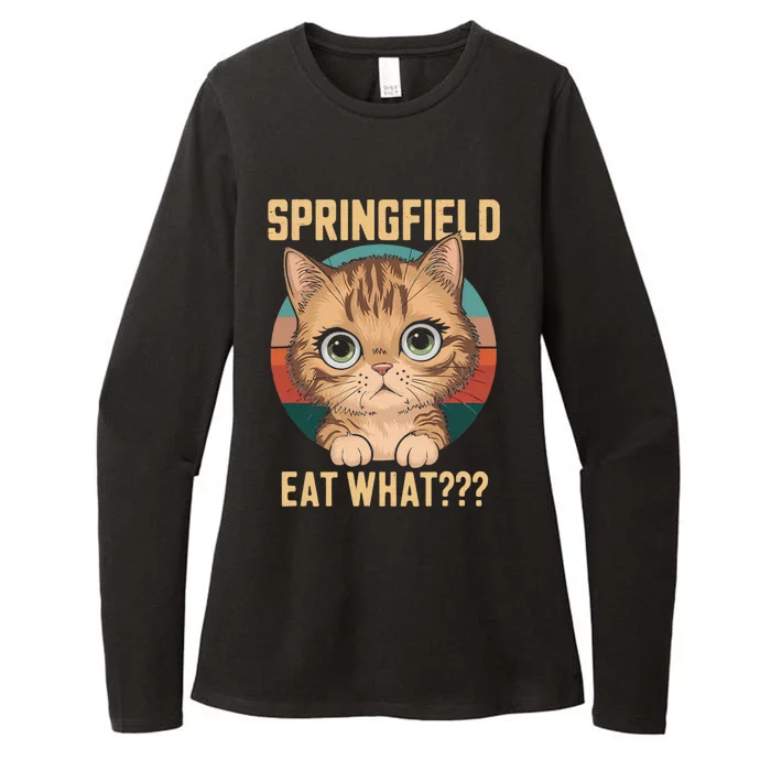 Springfield Eat What TheyRe Eating Dogs Cats Pets Trump Womens CVC Long Sleeve Shirt