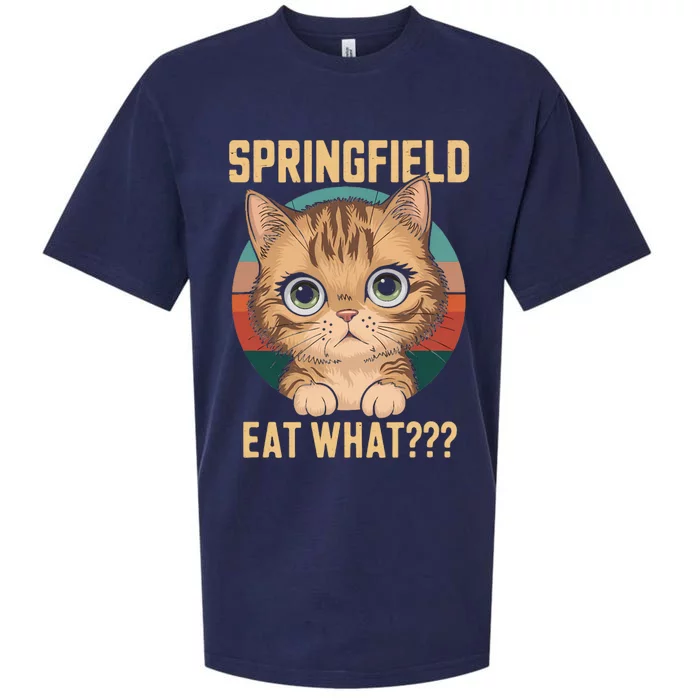 Springfield Eat What TheyRe Eating Dogs Cats Pets Trump Sueded Cloud Jersey T-Shirt