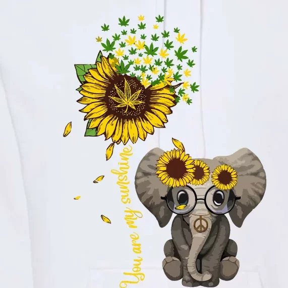 Sunflower Elephant Weed Leaf Canabis 420 Marijuana Premium Hoodie