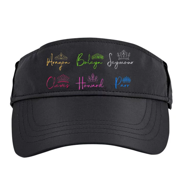 Six Ex Wives of Henry VIII Signatures & Crowns Adult Drive Performance Visor