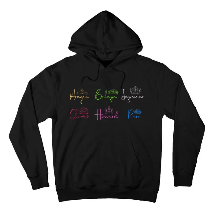 Six Ex Wives of Henry VIII Signatures & Crowns Tall Hoodie