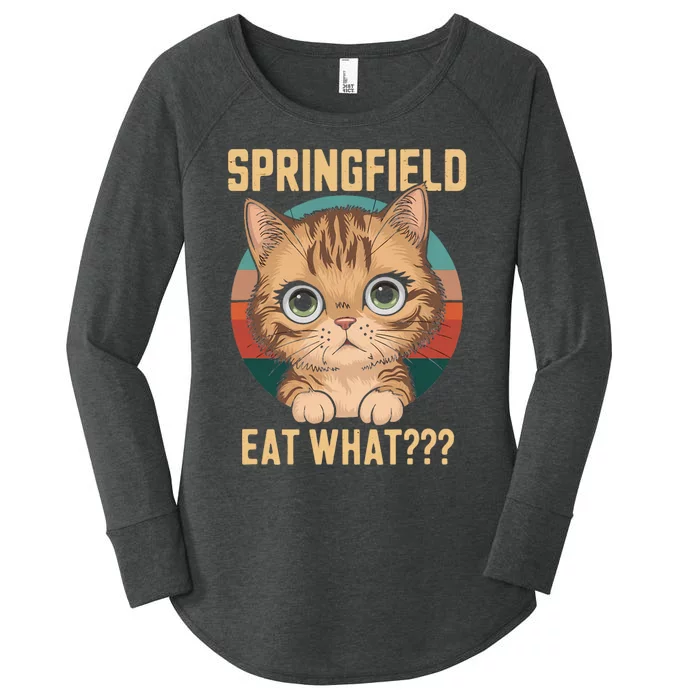 Springfield Eat What TheyRe Eating Dogs Cats Pets Trump Women's Perfect Tri Tunic Long Sleeve Shirt