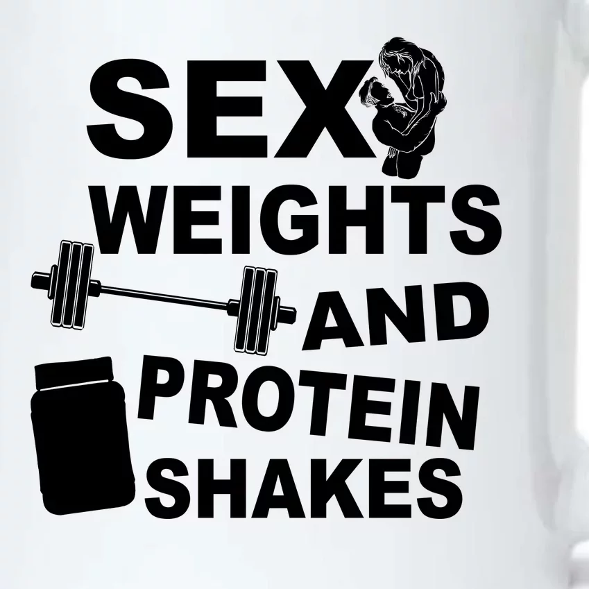 Sex Weights Protein Shakes Black Color Changing Mug