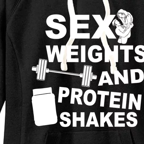 Sex Weights Protein Shakes Women's Fleece Hoodie