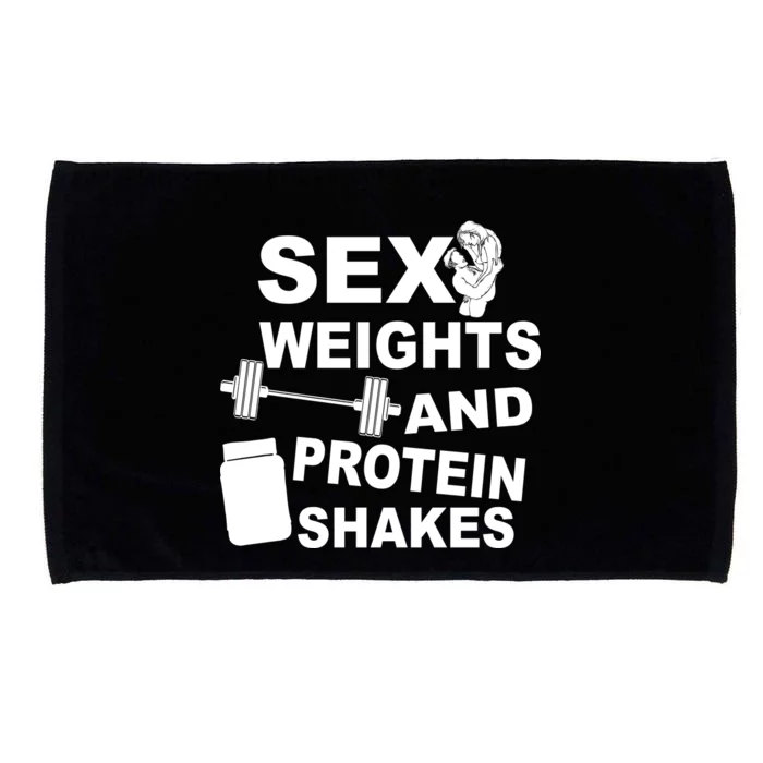 Sex Weights Protein Shakes Microfiber Hand Towel