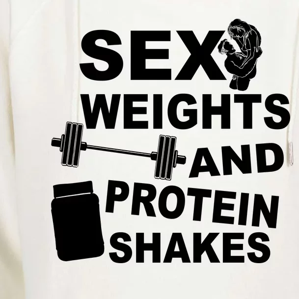 Sex Weights Protein Shakes Womens Funnel Neck Pullover Hood