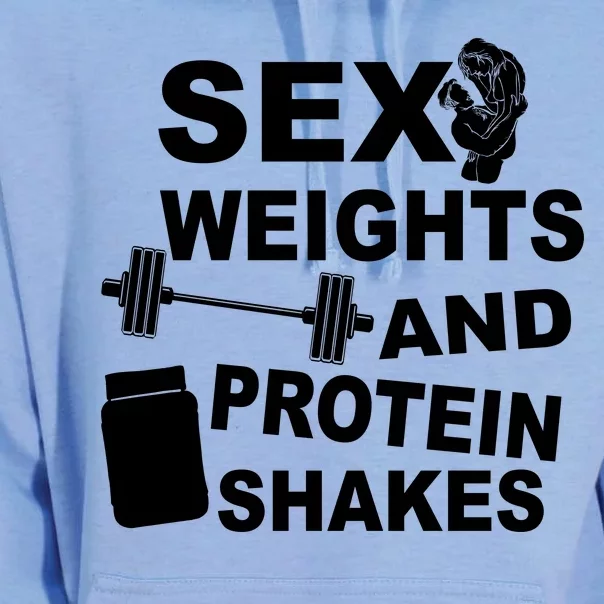 Sex Weights Protein Shakes Unisex Surf Hoodie