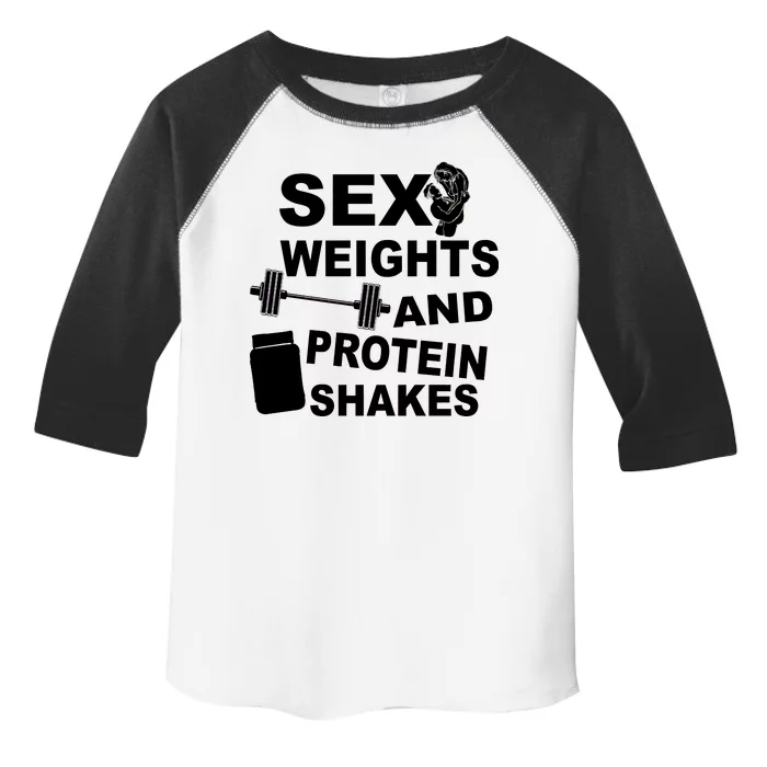 Sex Weights Protein Shakes Toddler Fine Jersey T-Shirt