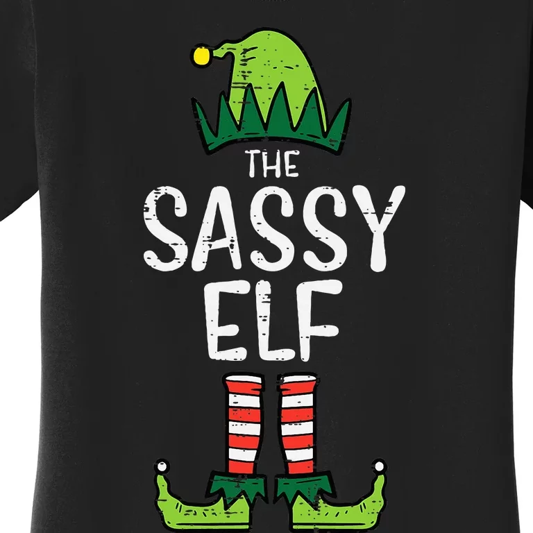 Sassy Elf Xmas Matching Christmas For Family Women's T-Shirt