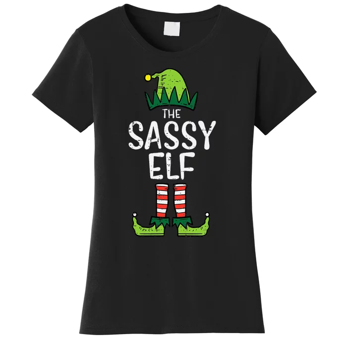 Sassy Elf Xmas Matching Christmas For Family Women's T-Shirt