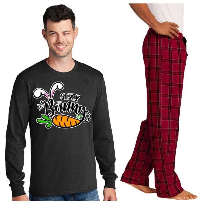 Sexy Bunny Funny Easter Long Sleeve Pajama Set