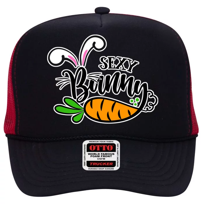 Sexy Bunny Funny Easter High Crown Mesh Trucker Hat