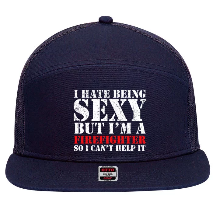 Sexy Firefighter 7 Panel Mesh Trucker Snapback Hat