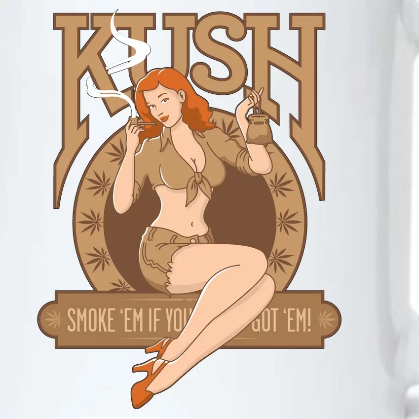 Sexy Lady Kush Smoke Marijuana Black Color Changing Mug