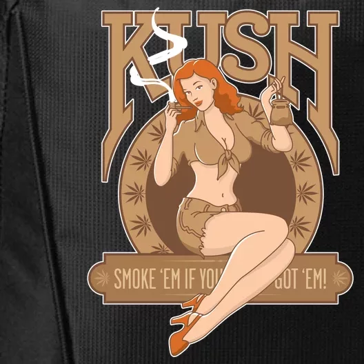 Sexy Lady Kush Smoke Marijuana City Backpack