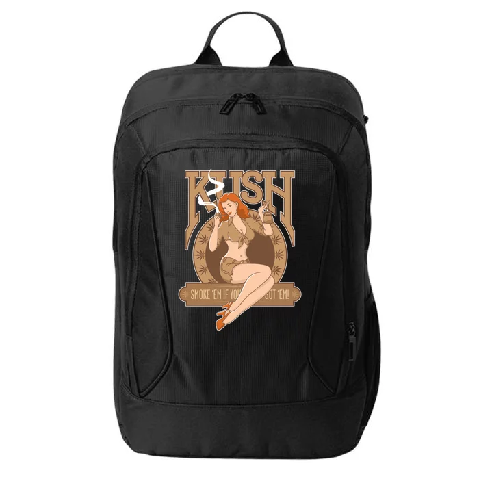 Sexy Lady Kush Smoke Marijuana City Backpack