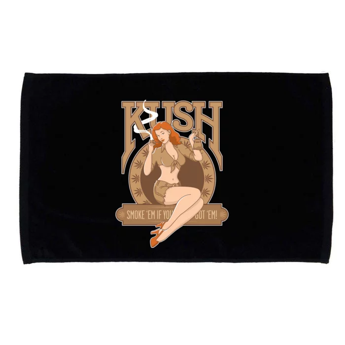 Sexy Lady Kush Smoke Marijuana Microfiber Hand Towel