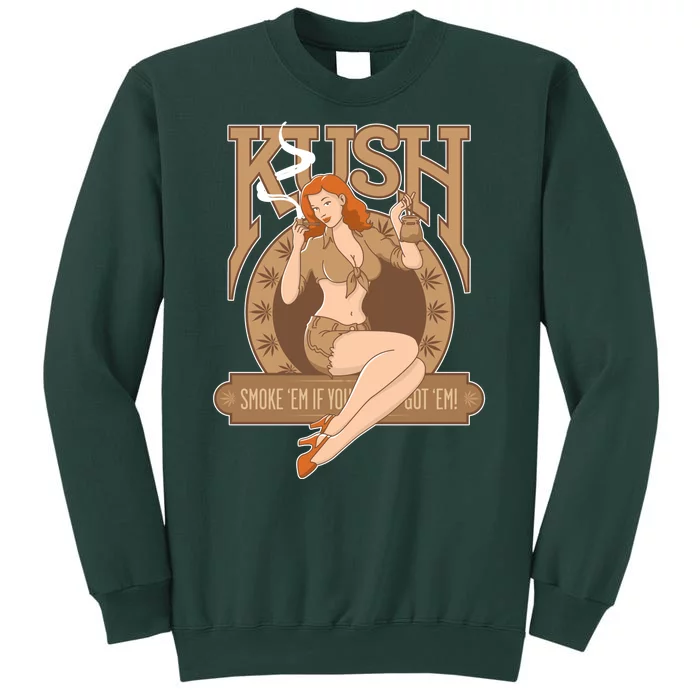 Sexy Lady Kush Smoke Marijuana Sweatshirt