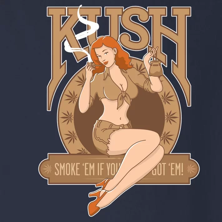 Sexy Lady Kush Smoke Marijuana Toddler Long Sleeve Shirt