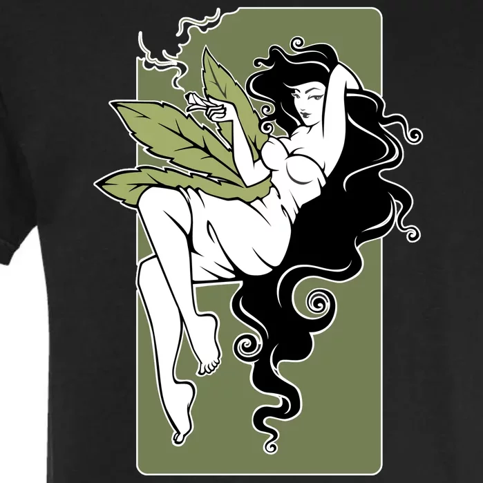 Sexy Lady Smoking Cannabis Dress Garment-Dyed Heavyweight T-Shirt