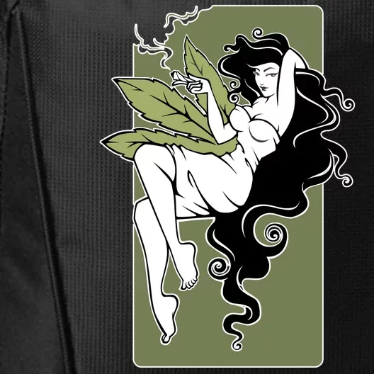 Sexy Lady Smoking Cannabis Dress City Backpack