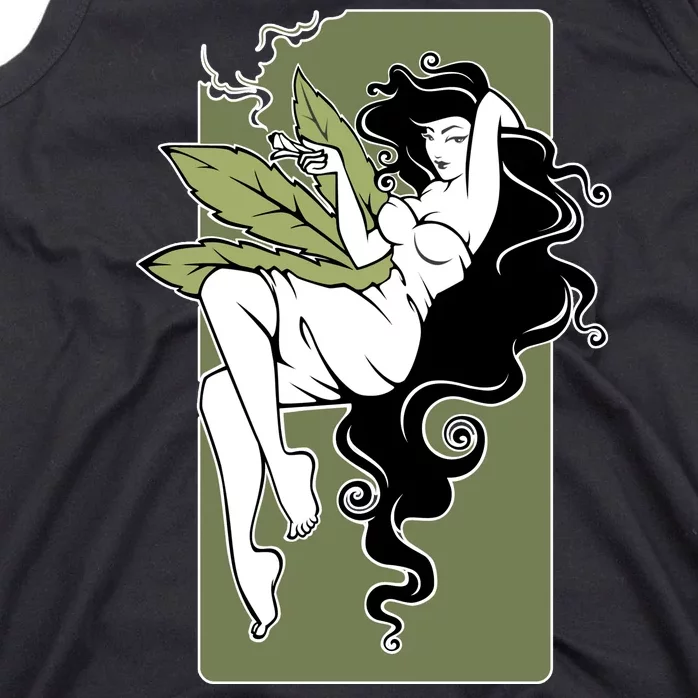 Sexy Lady Smoking Cannabis Dress Tank Top