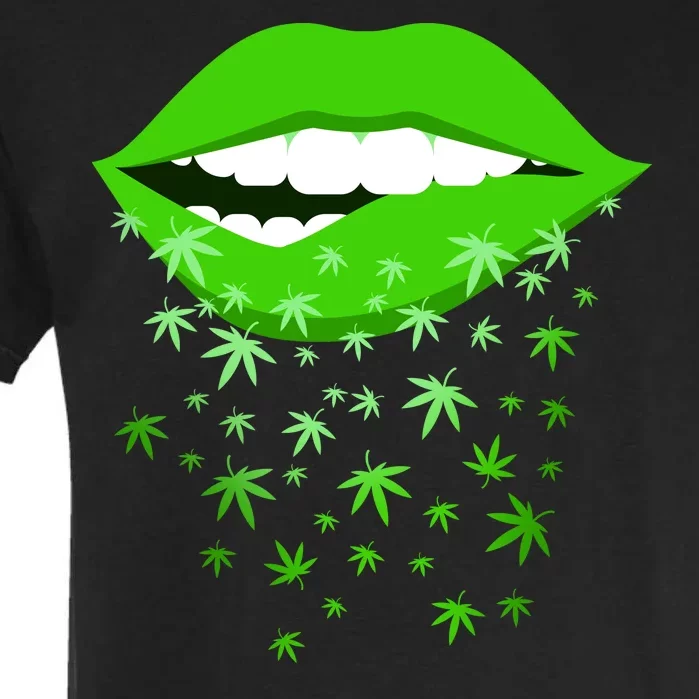 Sexy Lips Cannabis Marijuana Weed Garment-Dyed Heavyweight T-Shirt