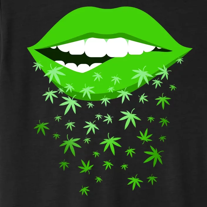 Sexy Lips Cannabis Marijuana Weed ChromaSoft Performance T-Shirt