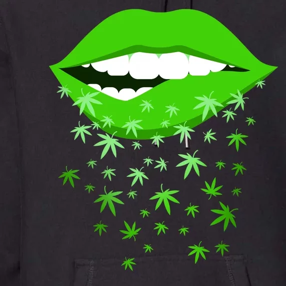 Sexy Lips Cannabis Marijuana Weed Premium Hoodie