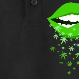 Sexy Lips Cannabis Marijuana Weed Dry Zone Grid Performance Polo