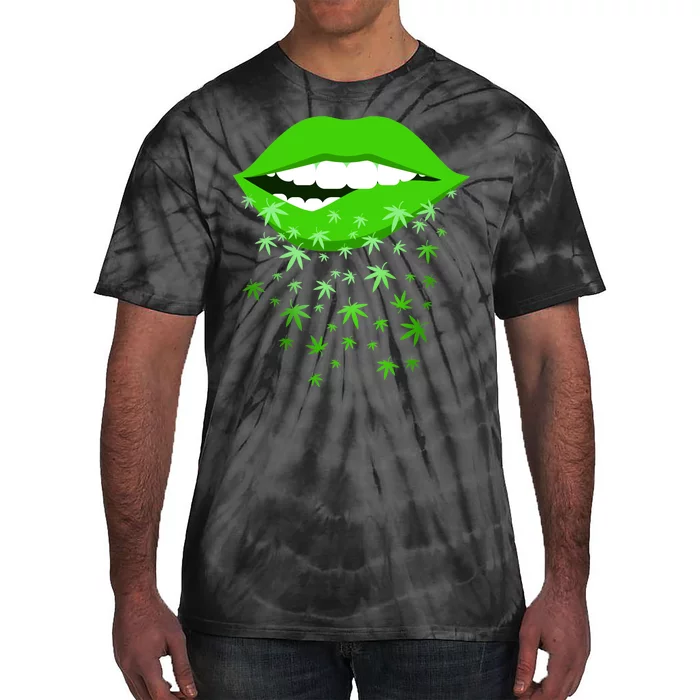 Sexy Lips Cannabis Marijuana Weed Tie-Dye T-Shirt