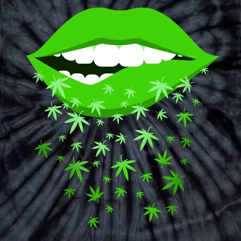 Sexy Lips Cannabis Marijuana Weed Tie-Dye T-Shirt