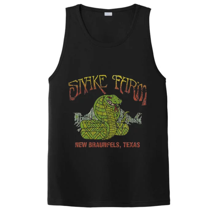 Snake Farm 1967 New Braunfels Vintage Cobra Reptiles Lover Performance Tank