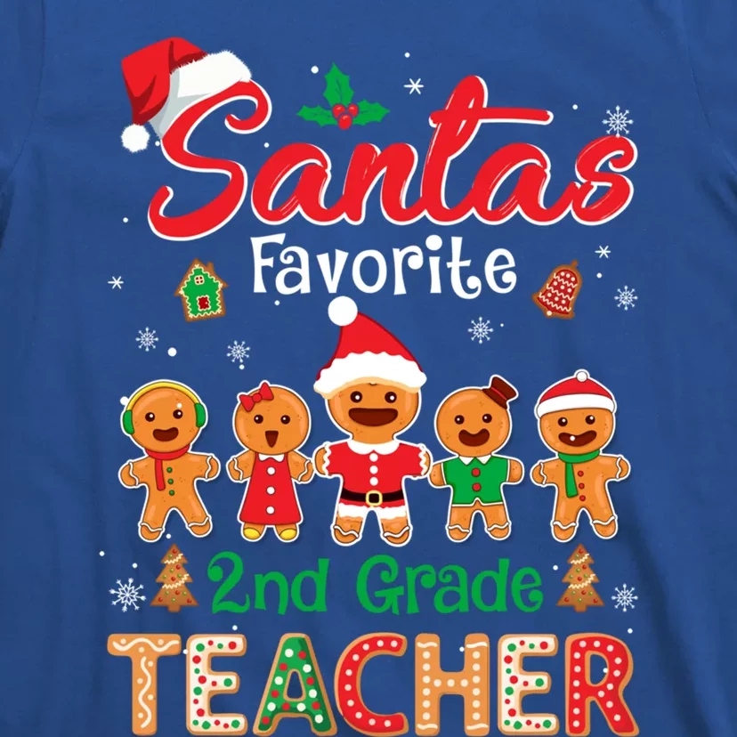 Santa's Favorite 2nd Grade Teacher Cookie Xmas Hat Christmas Funny Gift T-Shirt