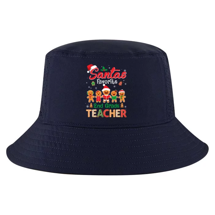 Santa's Favorite 2nd Grade Teacher Cookie Xmas Hat Christmas Funny Gift Cool Comfort Performance Bucket Hat