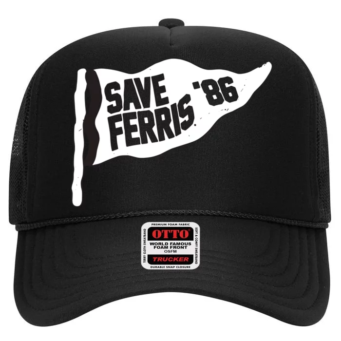 Save Ferris ‘86 High Crown Mesh Trucker Hat