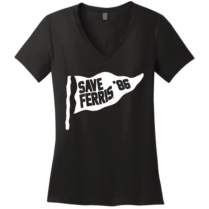 Save Ferris ‘86 Women's V-Neck T-Shirt