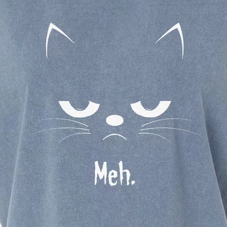 Sarcastic Funny Angry Cat MEH Halloween Costume Gift Garment-Dyed Women's Muscle Tee