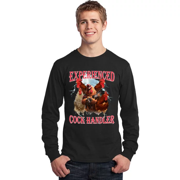 Sayings For Adult Experienced Cock Handler Meme Dank Tall Long Sleeve T-Shirt