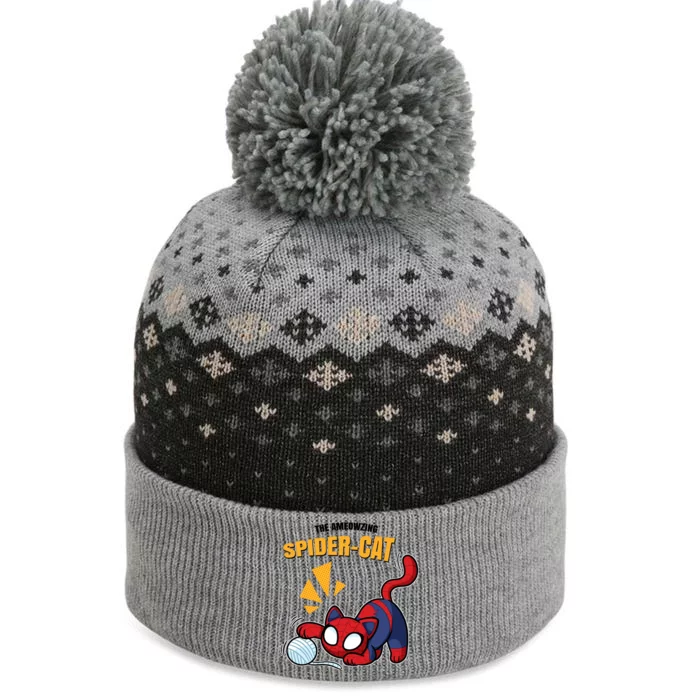 Spider Funny Amazing Spider Cat Meme The Baniff Cuffed Pom Beanie