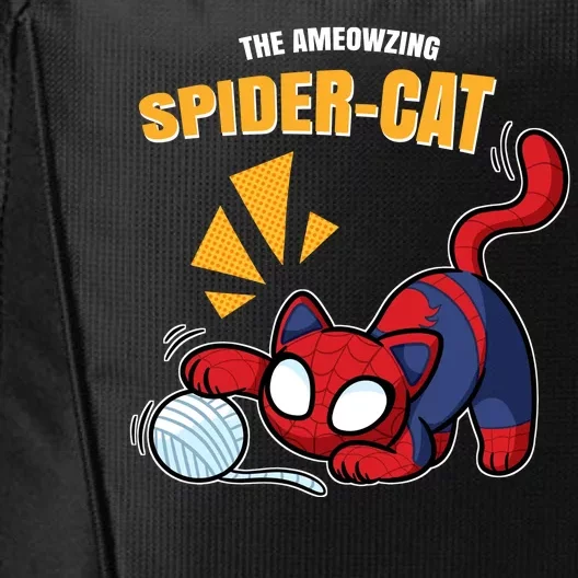 Spider Funny Amazing Spider Cat Meme City Backpack