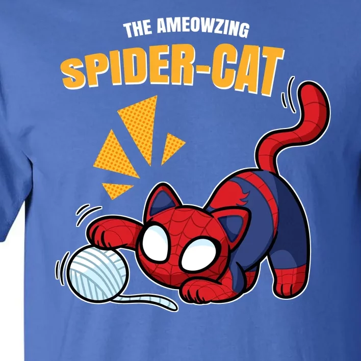 Spider Funny Amazing Spider Cat Meme Tall T-Shirt