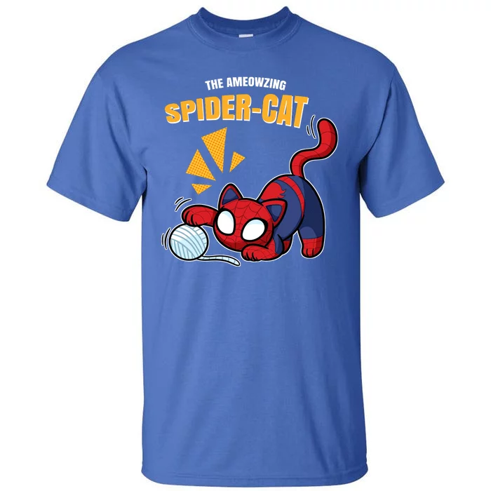 Spider Funny Amazing Spider Cat Meme Tall T-Shirt