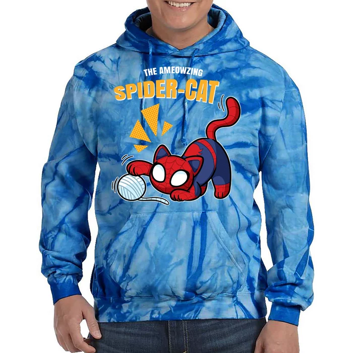 Spider Funny Amazing Spider Cat Meme Tie Dye Hoodie